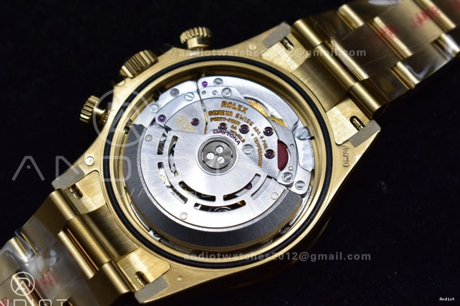 Best 1:1 Black Markers Clean 116505 Bracelet Daytona Edition V2 YG Dial SA4130 on YG 0212